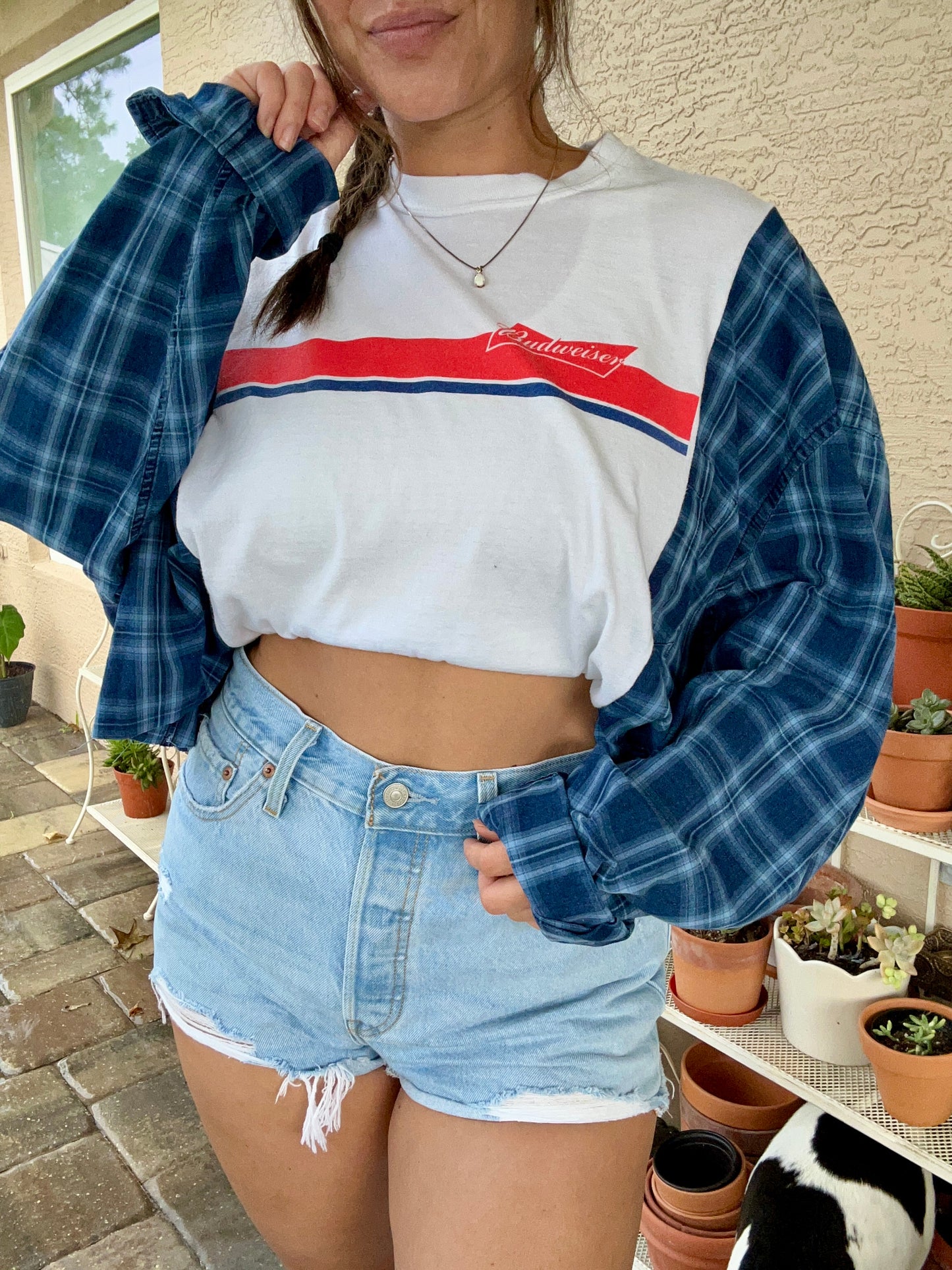 Reserved!! Bud Flannel Tee