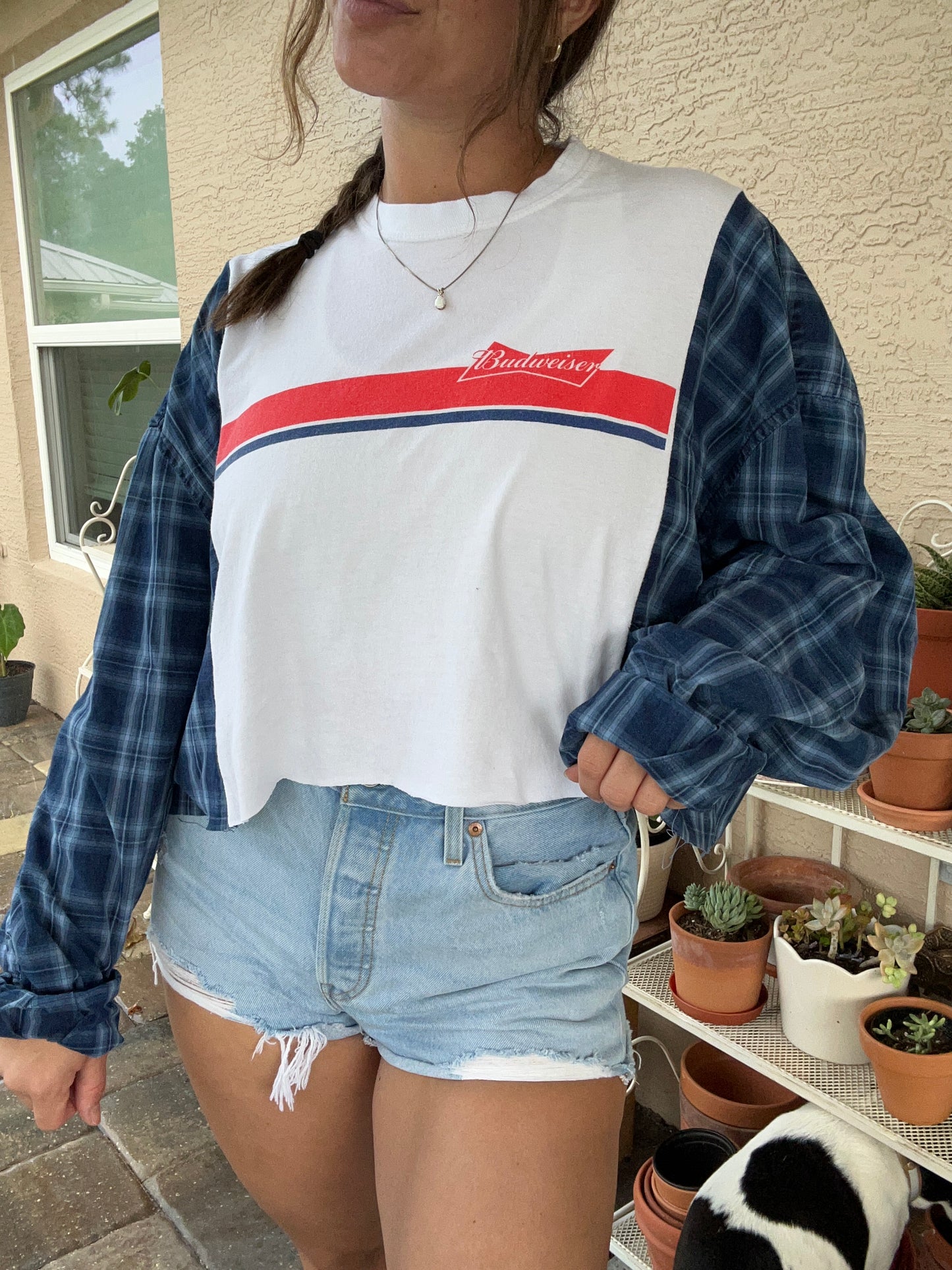 Reserved!! Bud Flannel Tee